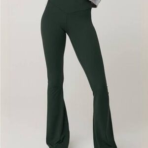 Aerie Deep Green Flare Pants